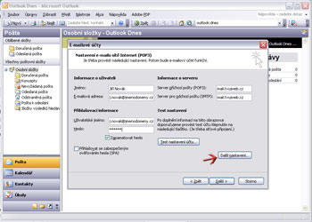 TvujWeb.cz - Nápověda <br> Nastavení poštovního klienta Microsoft Outlook pro protokol POP3