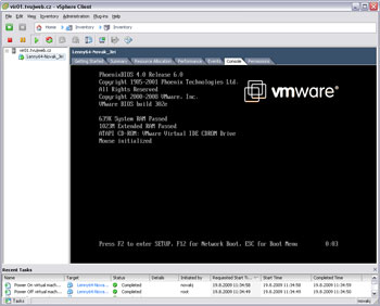 WWW.TVUJWEB.CZ - Nápověda<br>VPS - Virtuální privátní servery:<br>- ovládání VMware vSphere konzole<br>- instalace VMwareTools  pro VMware ESXi 
